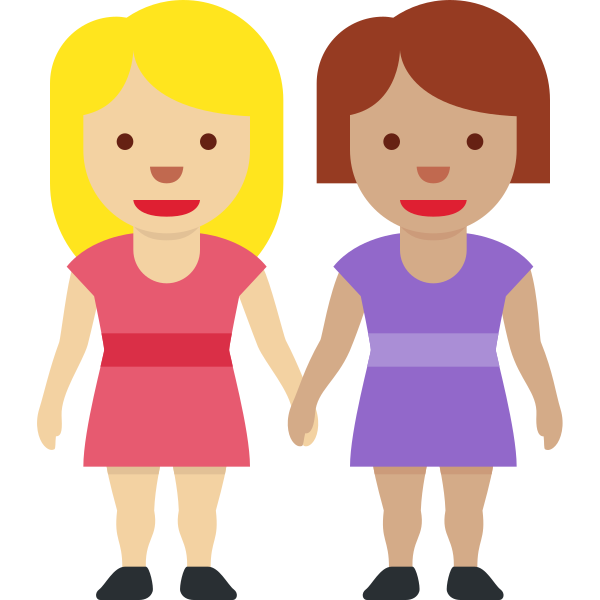 1f469 1f3fc 200d 1f91d 200d 1f469 1f3fd Vector