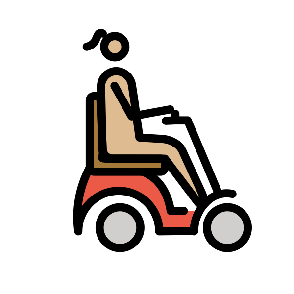1F469 1F3FC 200D 1F9BC 200D 27A1 FE0F Vector