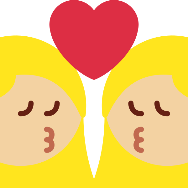 1f469 1f3fc 200d 2764 Fe0f 200d 1f48b 200d 1f469 1f3fc Vector