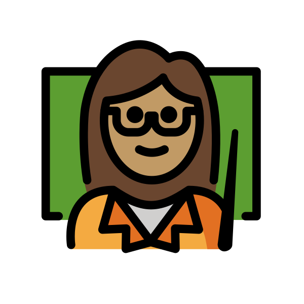 1F469 1F3FD 200D 1F3EB Vector