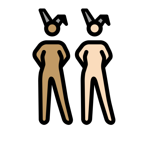 1F469 1F3FD 200D 1F430 200D 1F469 1F3FB Vector