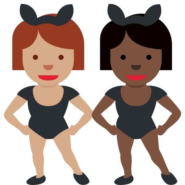 1f469 1f3fd 200d 1f430 200d 1f469 1f3ff Vector