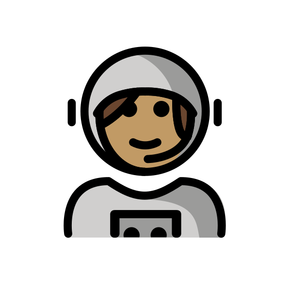 1F469 1F3FD 200D 1F680 Vector