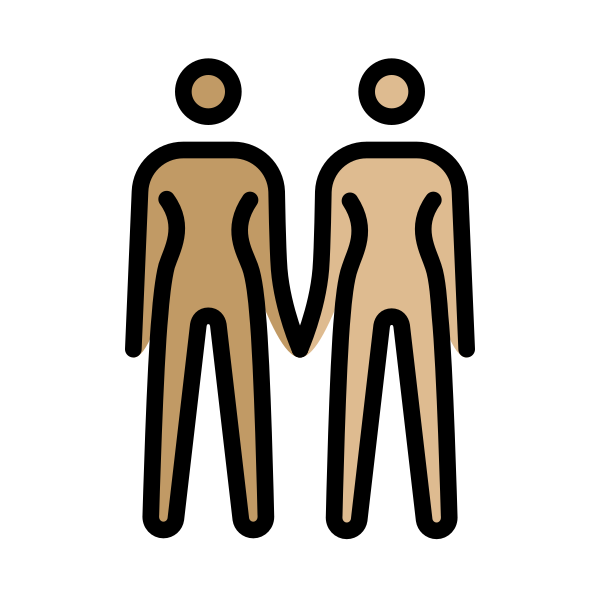1F469 1F3FD 200D 1F91D 200D 1F469 1F3FC Vector