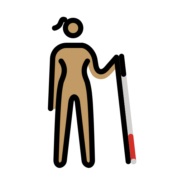 1F469 1F3FD 200D 1F9AF 200D 27A1 FE0F Vector