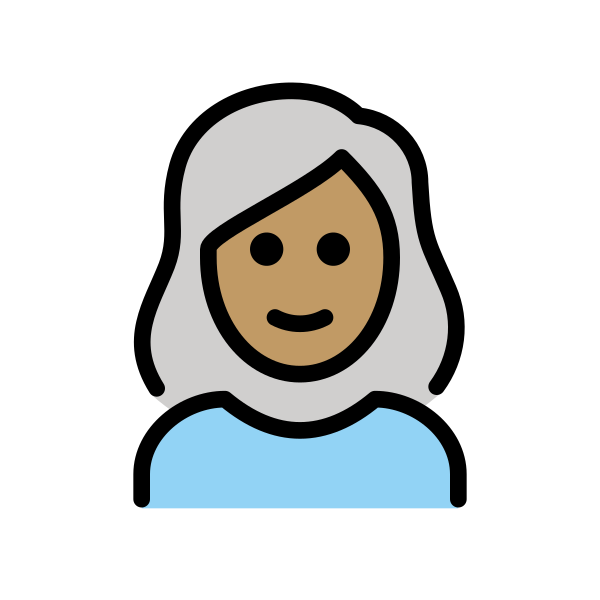 1F469 1F3FD 200D 1F9B3 Vector
