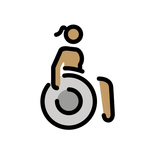 1F469 1F3FD 200D 1F9BD 200D 27A1 FE0F Vector
