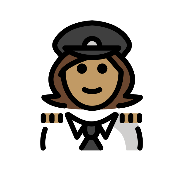 1F469 1F3FD 200D 2708 FE0F Vector