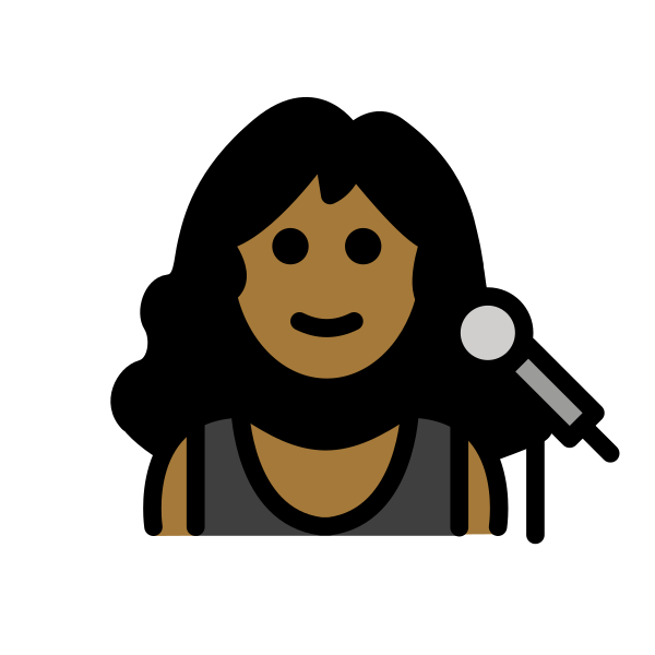 1F469 1F3FE 200D 1F3A4 Vector