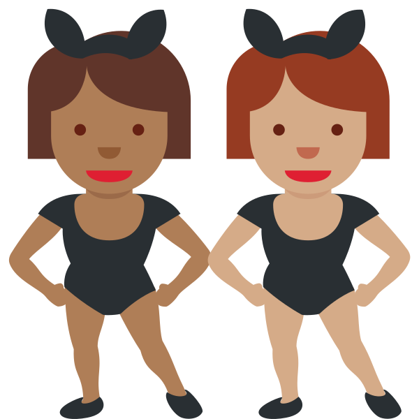 1f469 1f3fe 200d 1f430 200d 1f469 1f3fd Vector