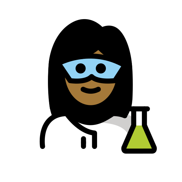 1F469 1F3FE 200D 1F52C Vector
