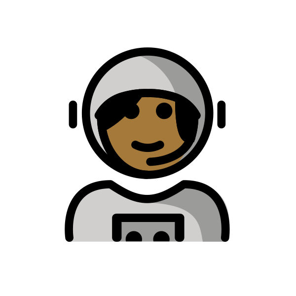 1F469 1F3FE 200D 1F680 Vector