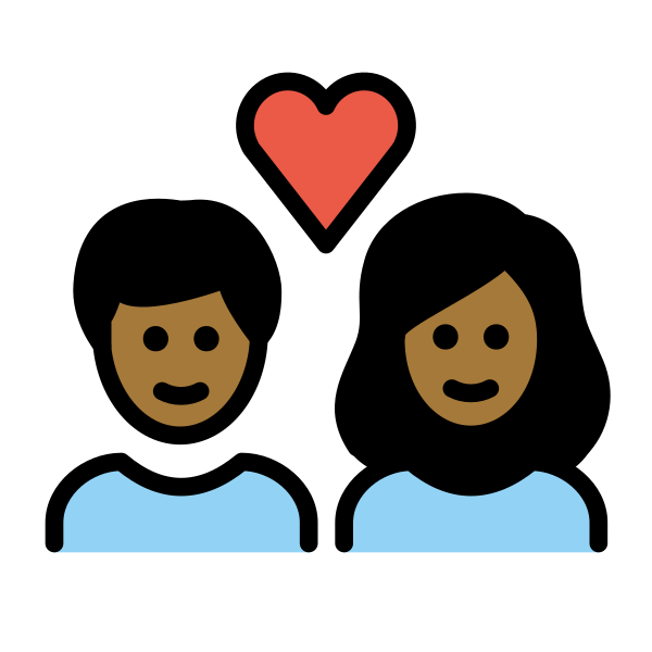 1F469 1F3FE 200D 2764 FE0F 200D 1F468 1F3FE Vector
