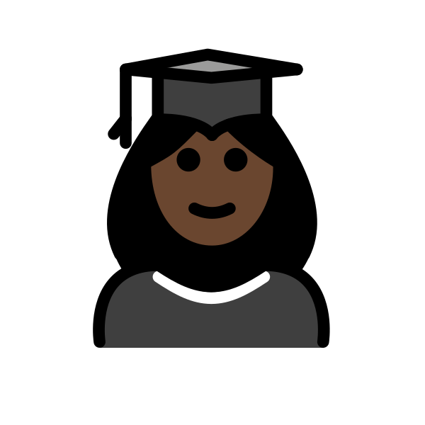 1F469 1F3FF 200D 1F393 Vector