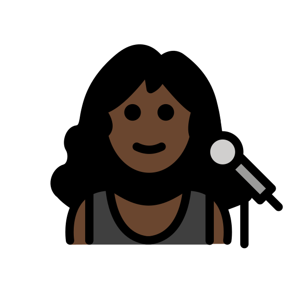 1F469 1F3FF 200D 1F3A4 Vector