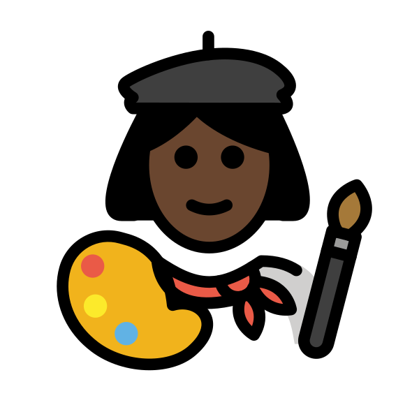 1F469 1F3FF 200D 1F3A8 Vector