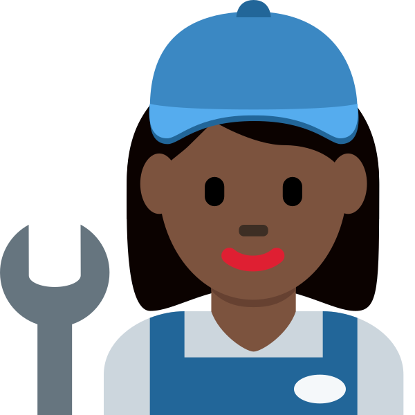 1f469 1f3ff 200d 1f527 Vector