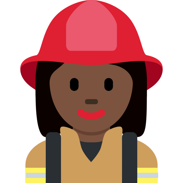 1f469 1f3ff 200d 1f692 Vector