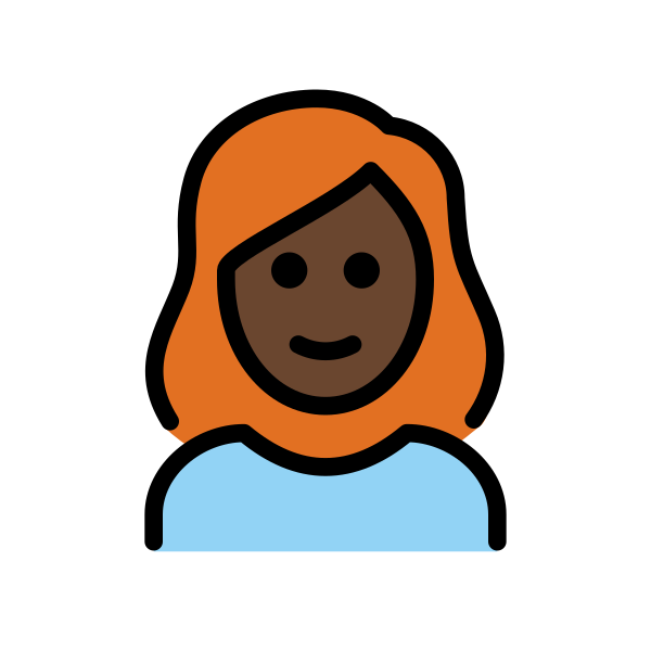 1F469 1F3FF 200D 1F9B0 Vector