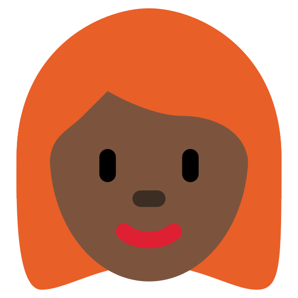 1f469 1f3ff 200d 1f9b0 Vector