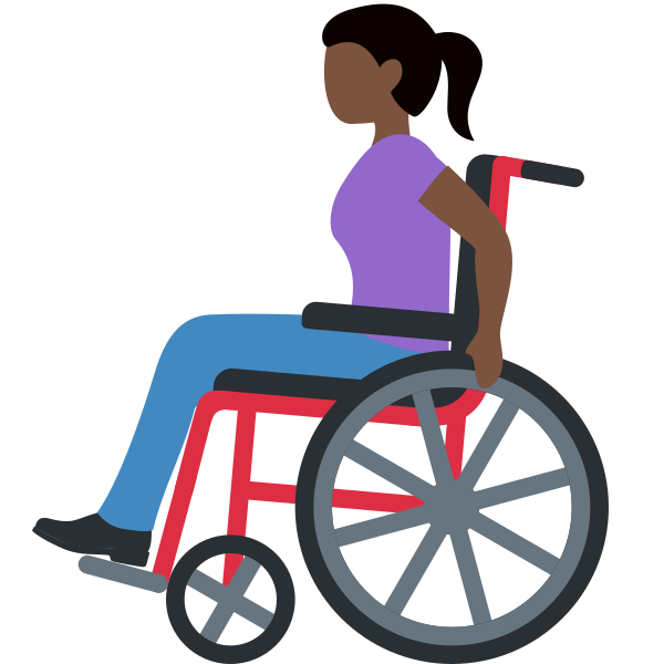 1f469 1f3ff 200d 1f9bd Vector