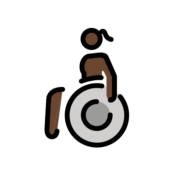1F469 1F3FF 200D 1F9BD Vector