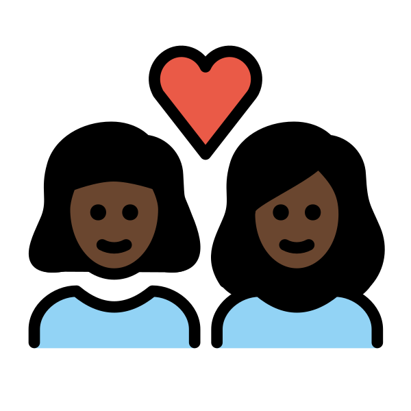 1F469 1F3FF 200D 2764 FE0F 200D 1F469 1F3FF Vector
