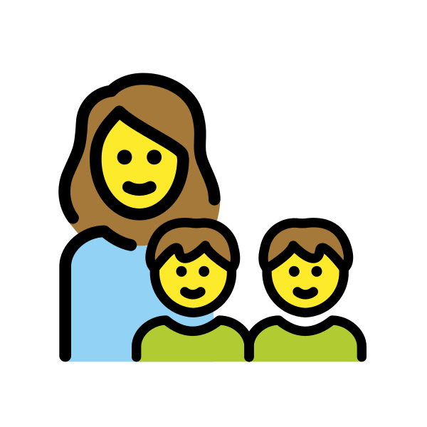 1F469 200D 1F466 200D 1F466 Vector