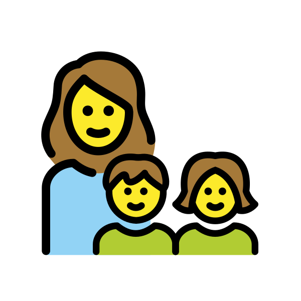 1F469 200D 1F467 200D 1F466 Vector