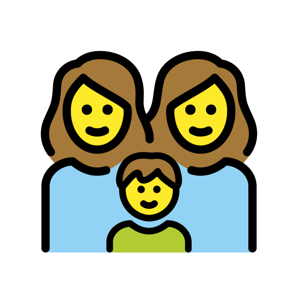 1F469 200D 1F469 200D 1F466 Vector