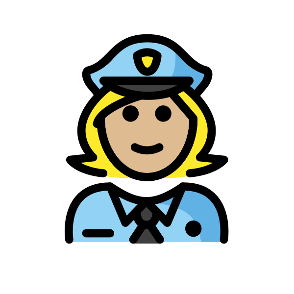 1F46E 1F3FC 200D 2640 FE0F Vector