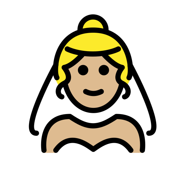 1F470 1F3FC 200D 2640 FE0F Vector