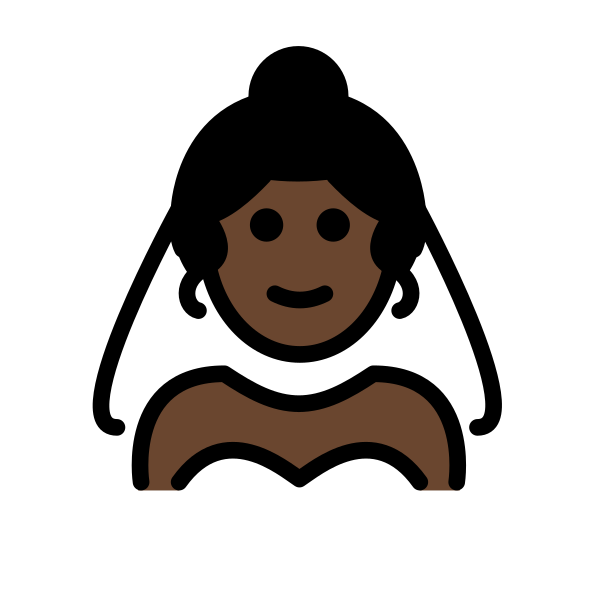 1F470 1F3FF 200D 2640 FE0F Vector