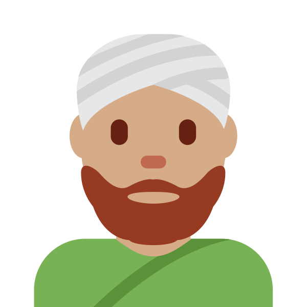 1f473 1f3fd 200d 2642 Fe0f Vector