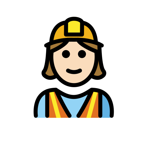1F477 1F3FB 200D 2640 FE0F Vector