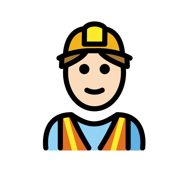 1F477 1F3FB 200D 2642 FE0F Vector