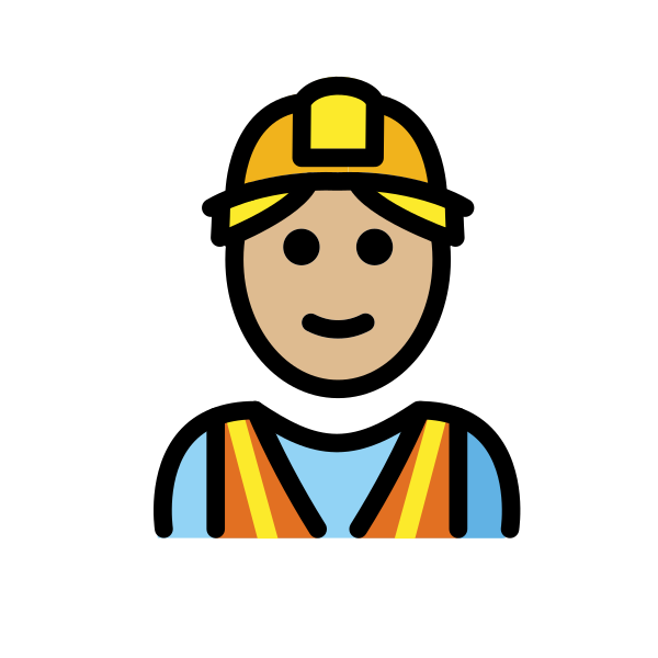 1F477 1F3FC 200D 2642 FE0F Vector