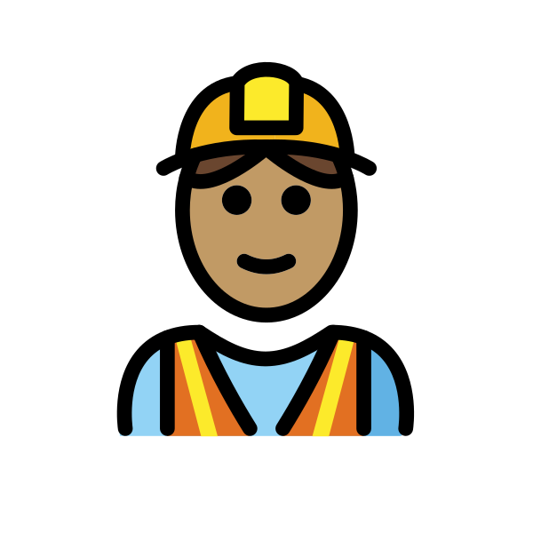 1F477 1F3FD Vector