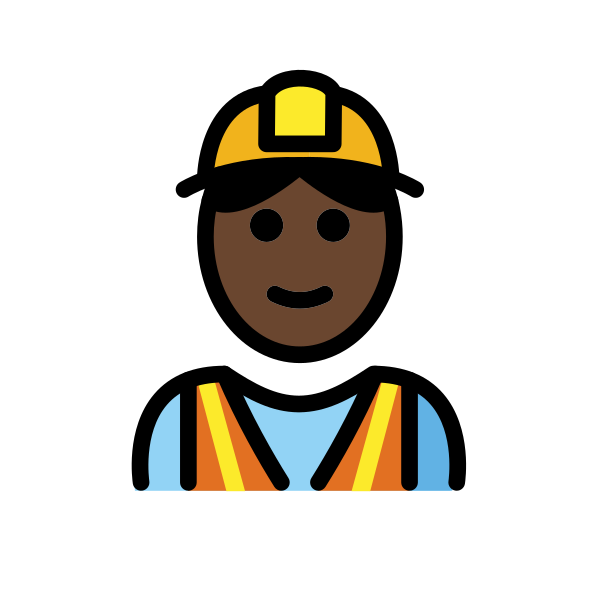 1F477 1F3FF Vector