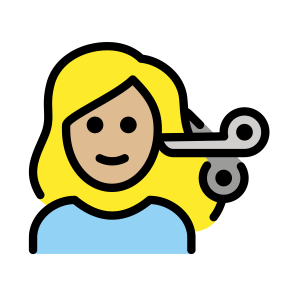 1F487 1F3FC 200D 2640 FE0F Vector