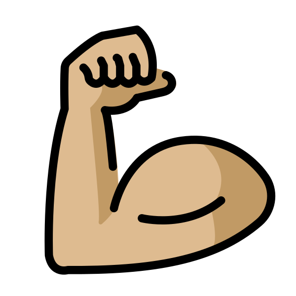 1F4AA 1F3FC Vector
