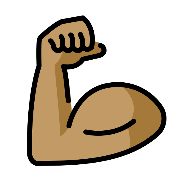 1F4AA 1F3FD Vector