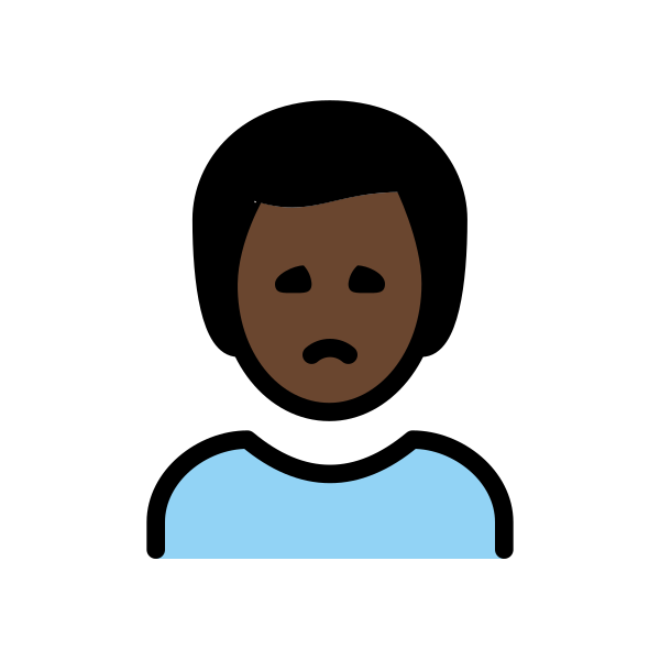 1F64D 1F3FF 200D 2642 FE0F Vector
