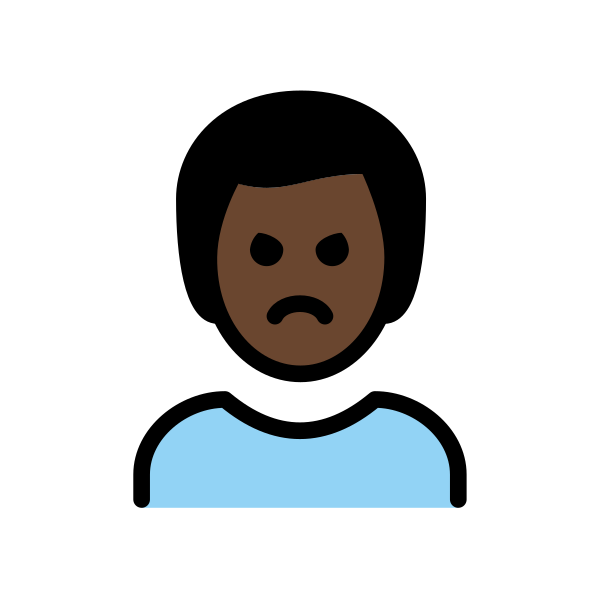 1F64E 1F3FF 200D 2642 FE0F Vector
