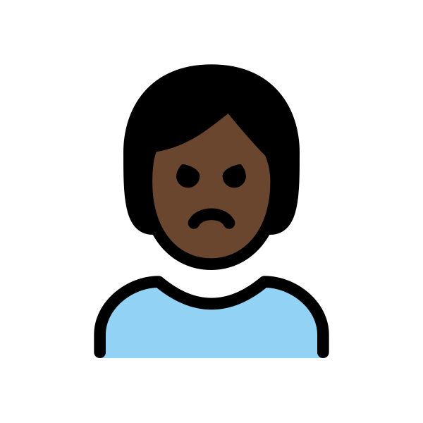 1F64E 1F3FF Vector
