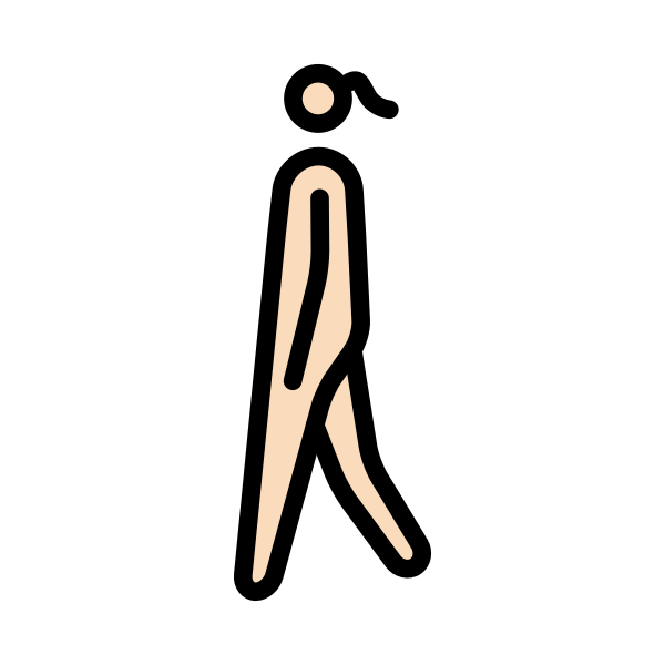 1F6B6 1F3FB 200D 2640 FE0F Vector