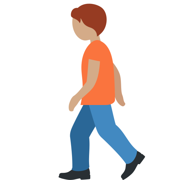 1f6b6 1f3fd Vector