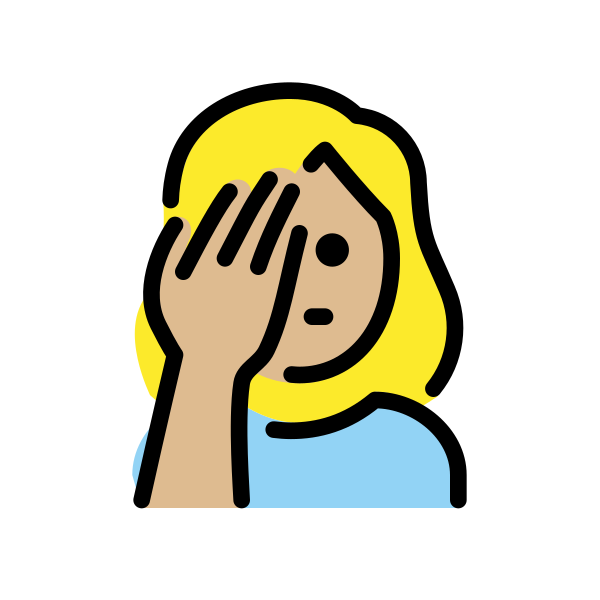 1F926 1F3FC 200D 2640 FE0F Vector