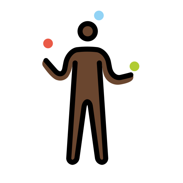 1F939 1F3FF 200D 2642 FE0F Vector