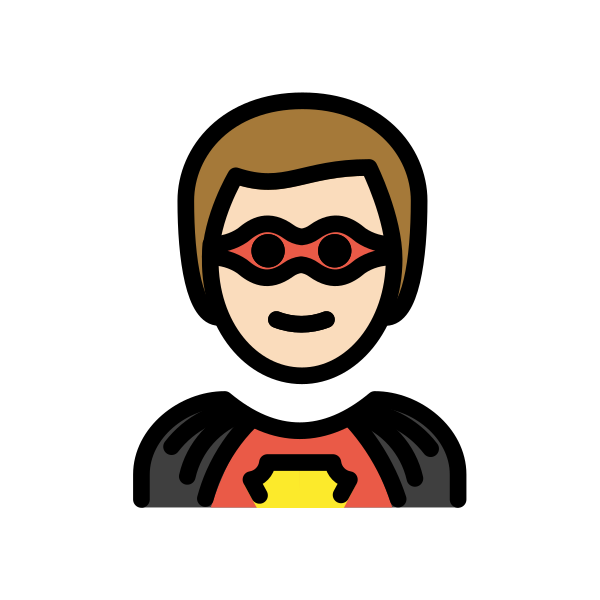 1F9B8 1F3FB 200D 2642 FE0F Vector